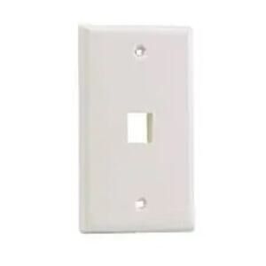 New Panduit NK1FNWH Netkey 1 Position Plastic Faceplate In Package